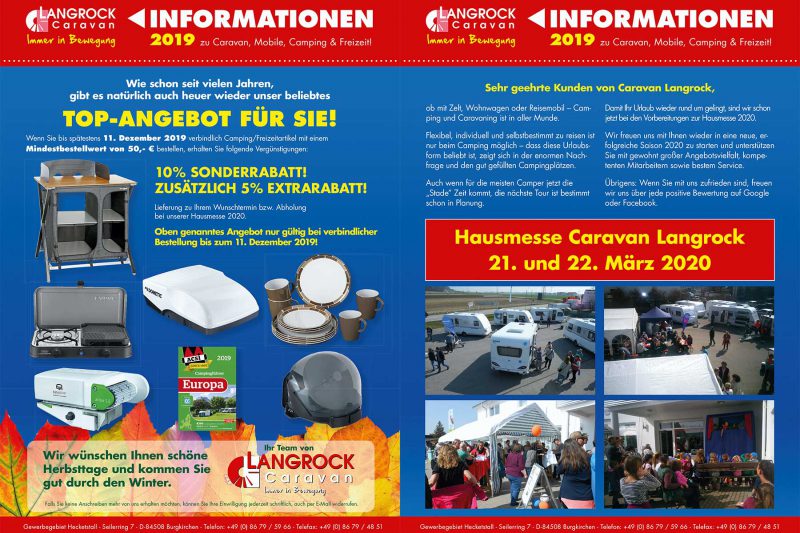 Langrock Broschüre Herbst / Winter 2019